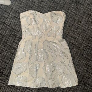 Strapless mini dress